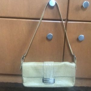 Designer-Look Nude Leather Bag